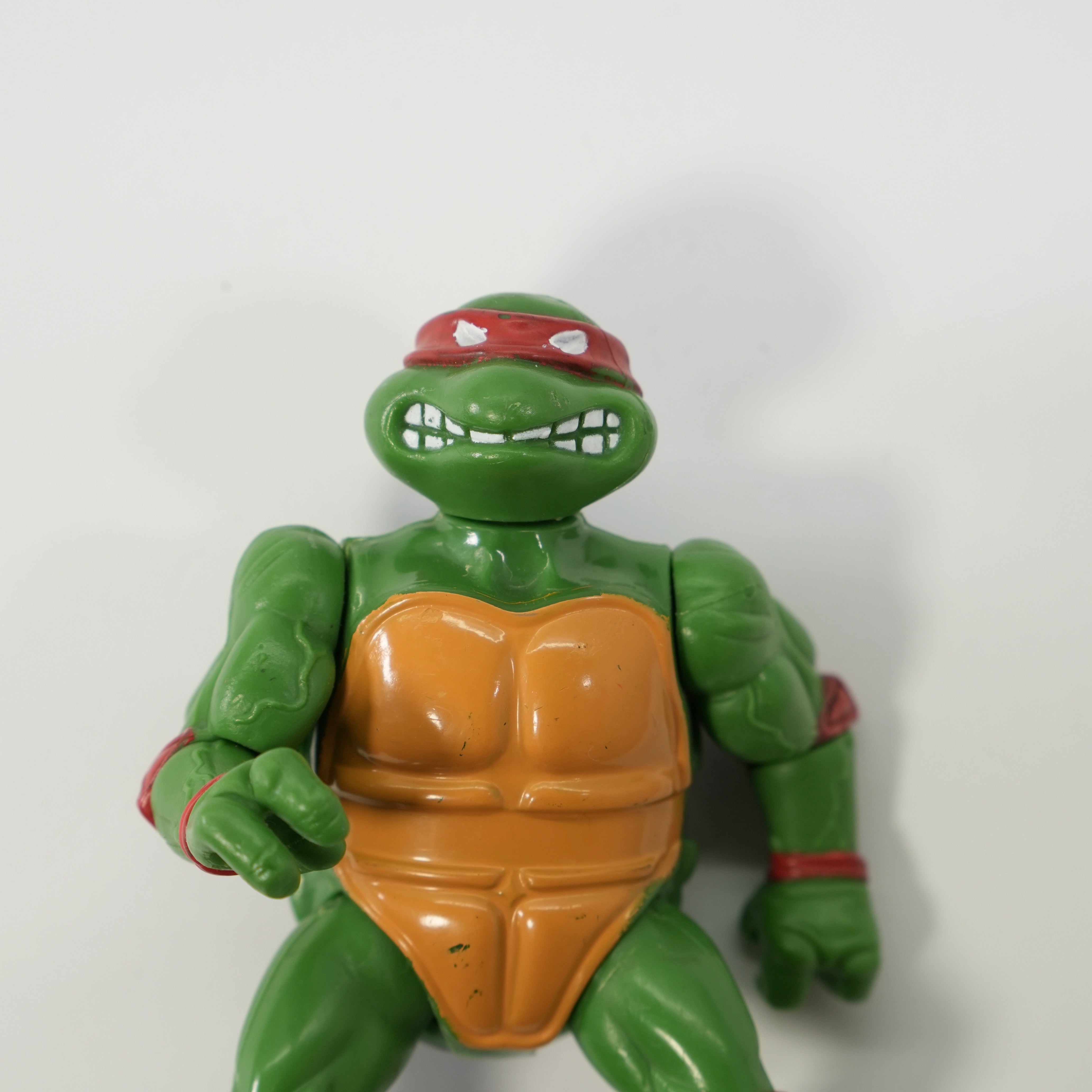 1988 Raphael Hard Head TMNT Complete with Figure, Accessories, and Full 10 Back Cardback