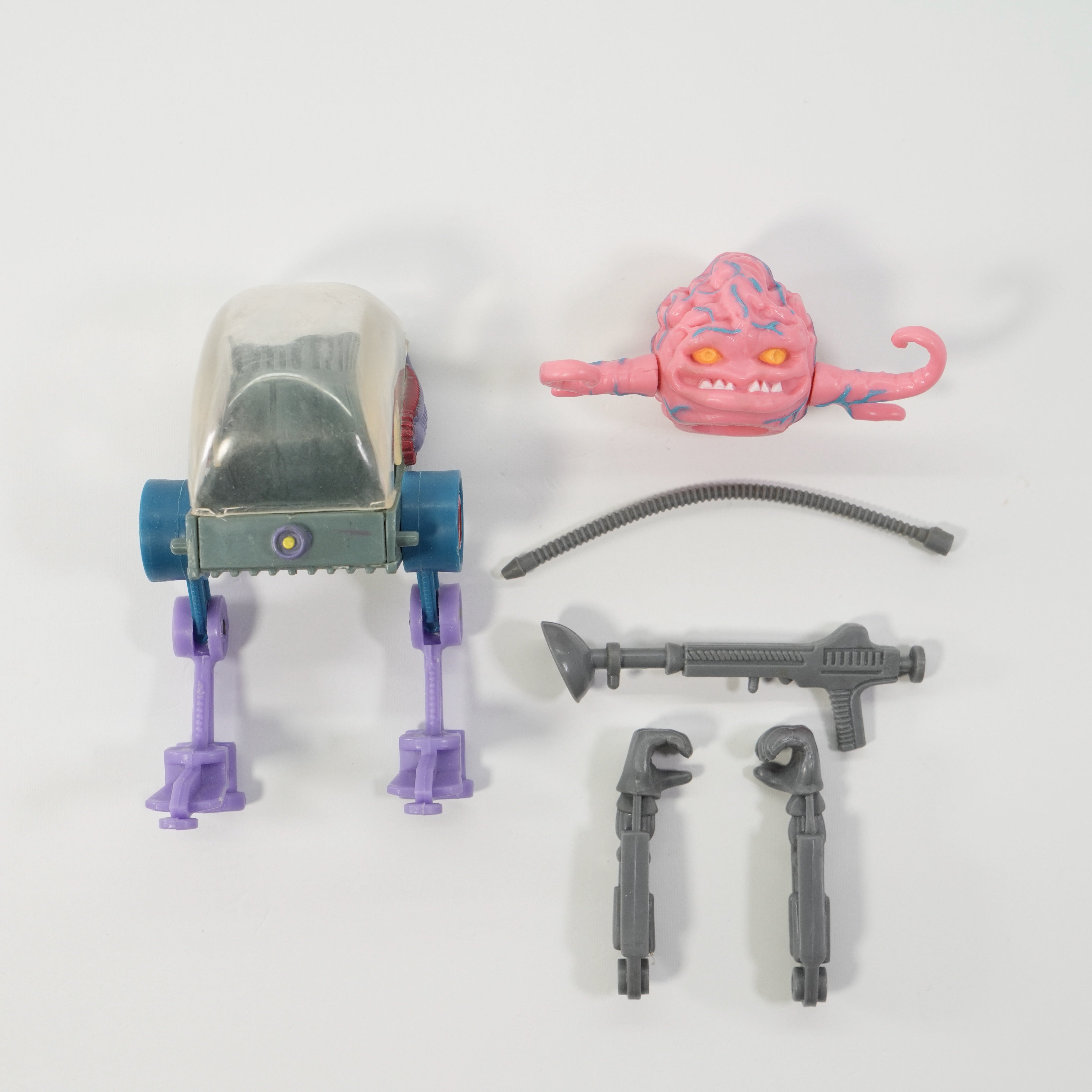 1988 Krang TMNT Complete with Figure, Accessories, and Unpunched 10 Back Cardback