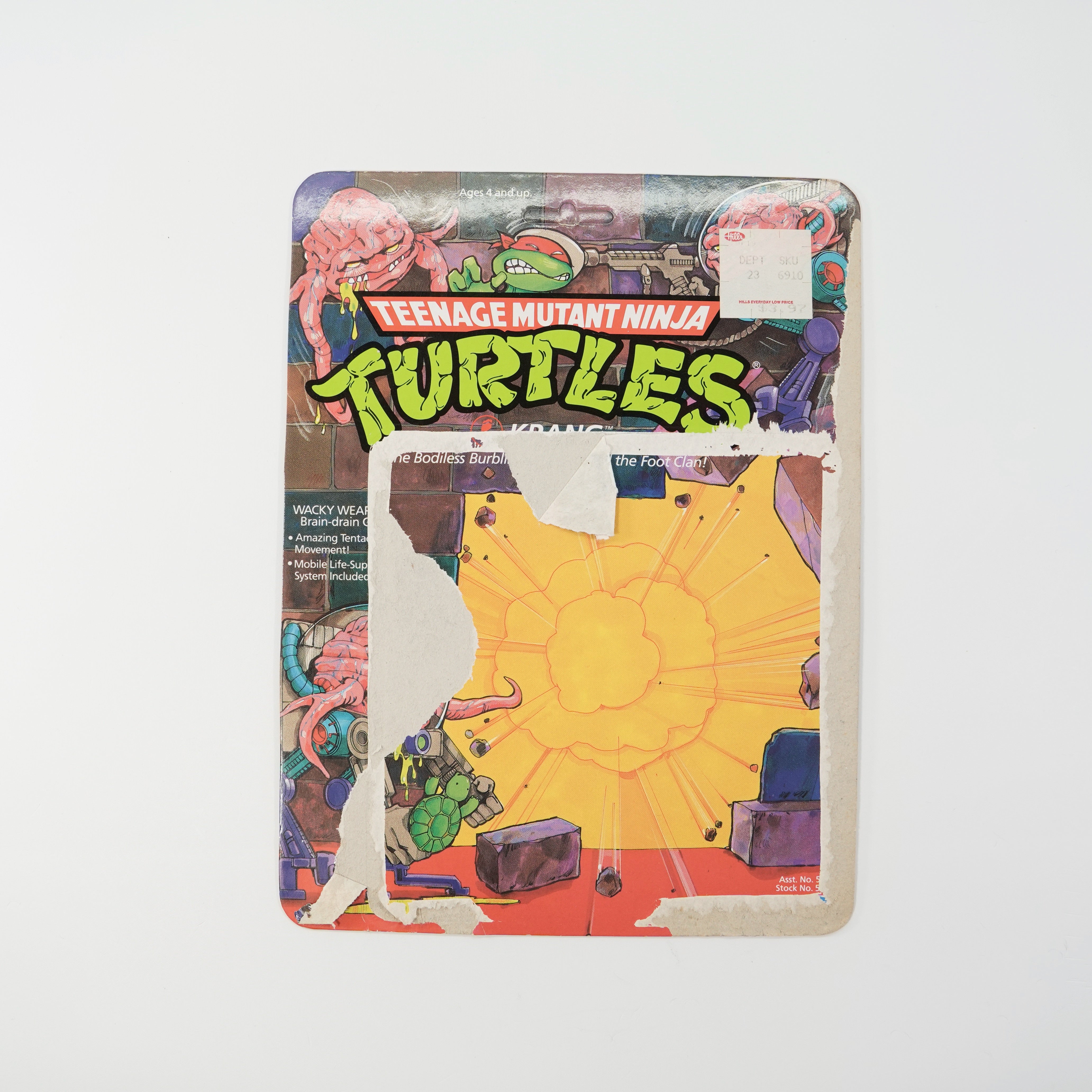 1988 Krang TMNT Complete with Figure, Accessories, and Unpunched 10 Back Cardback